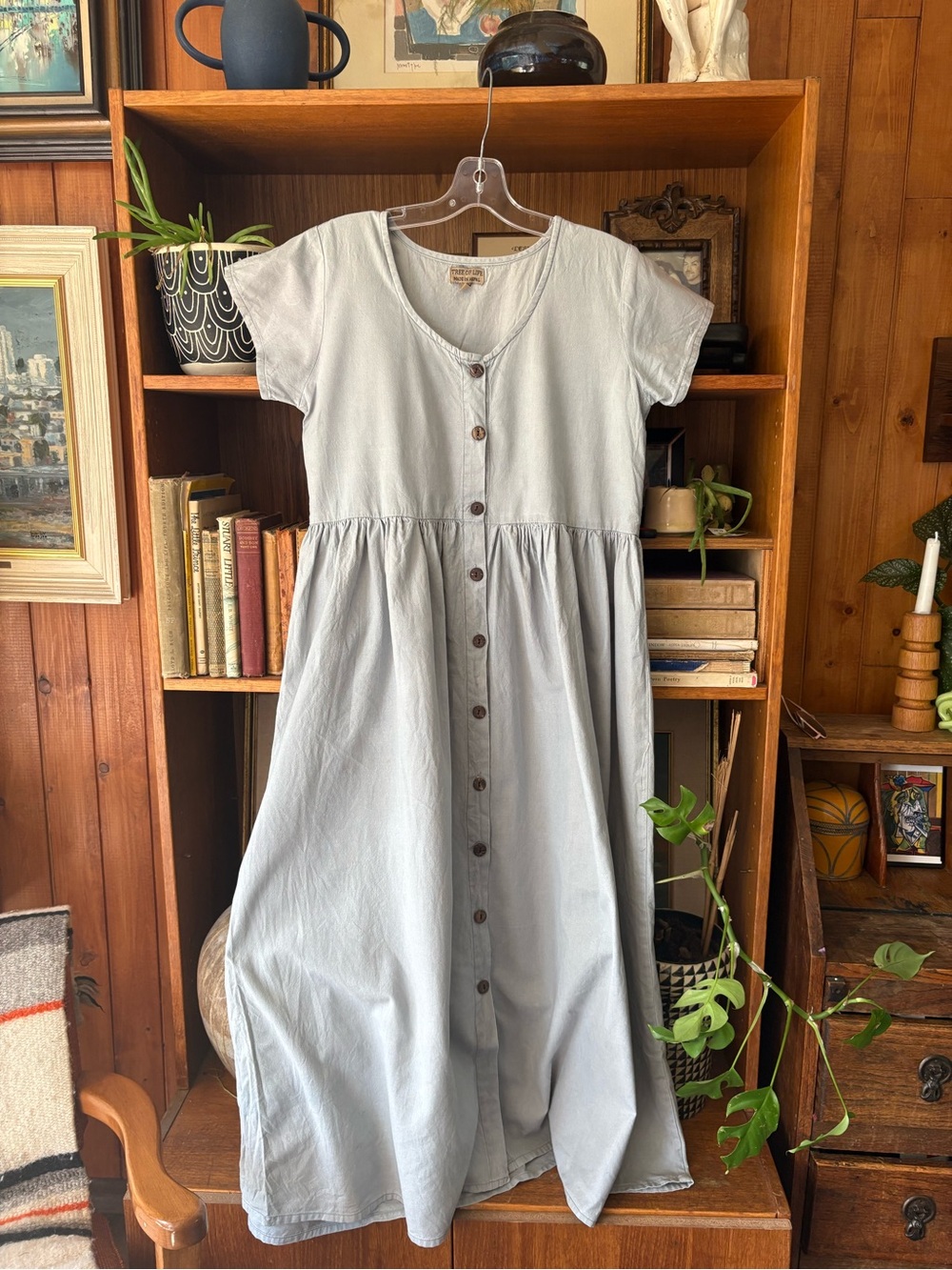 Tree of Life Made in Nepal Cotton CottageCore / Prairie Dress M